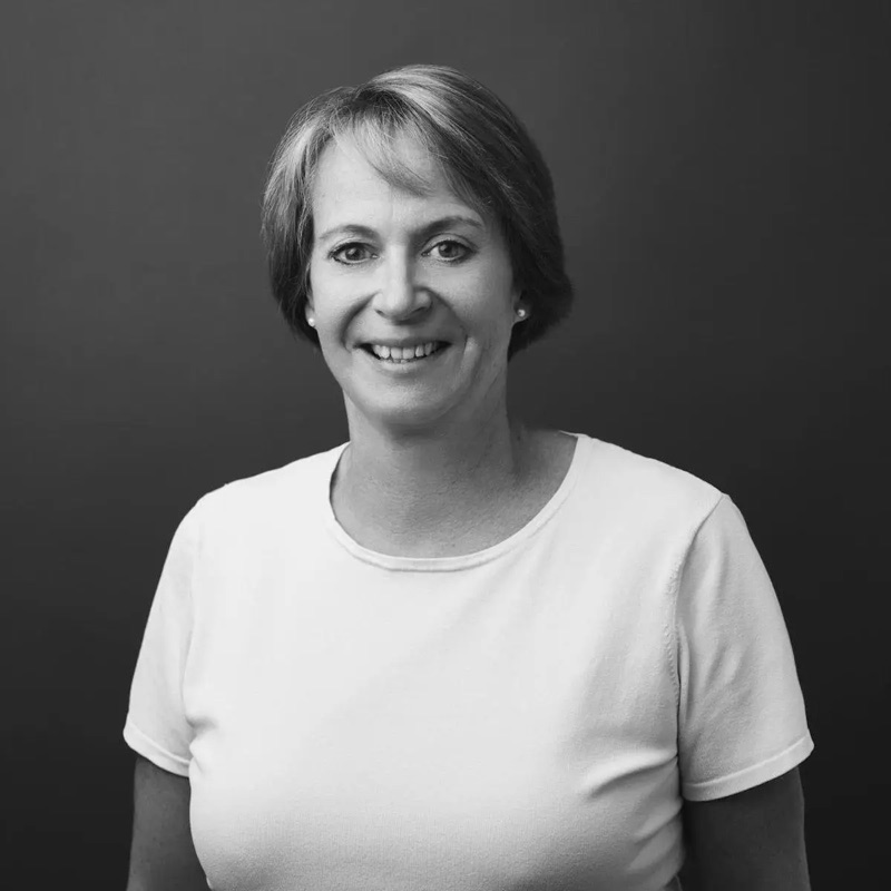Black and white portrait of Barbara Baker