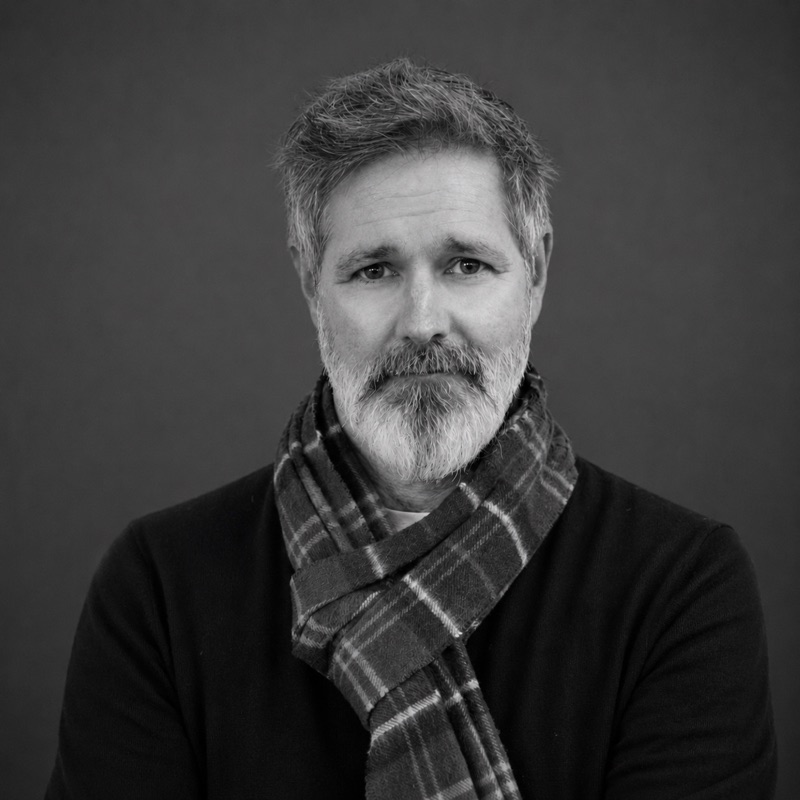 Black and white portrait of Dean Chandler
