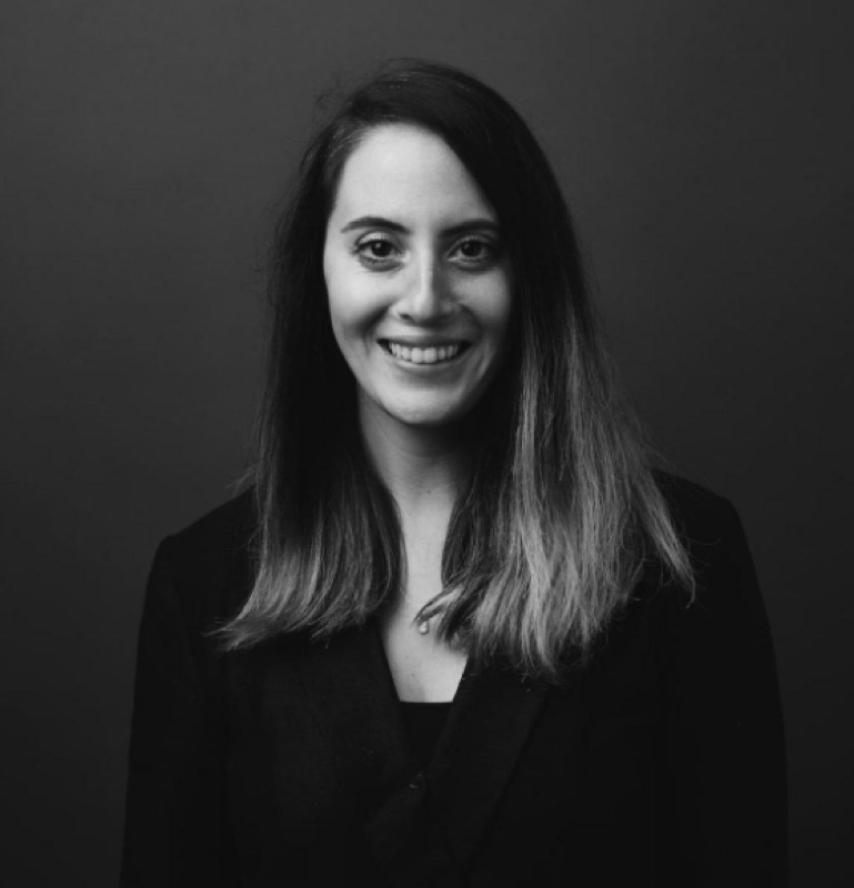 Black and white portrait of Jennifer Lanzilli